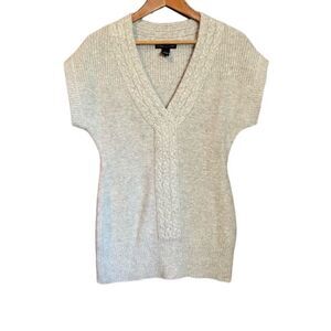 Elena solano short sleeve sweater angora & wool blend sweater
